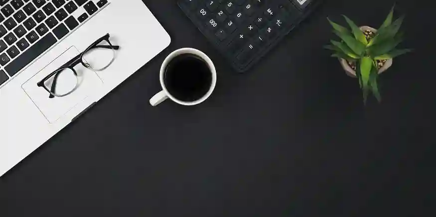 Modern office workspace with computers.
